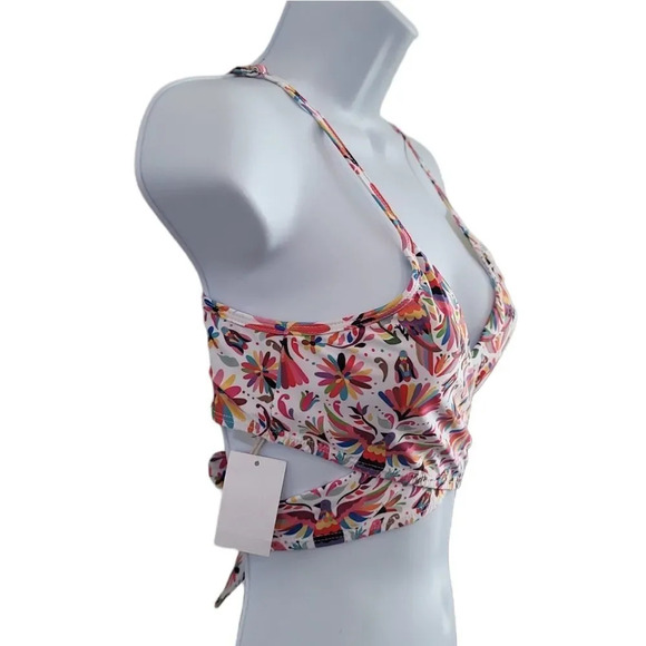 VERDELIMONIZAMAL WOMENS PRINTED WRAP BIKINI SWIM TOP - Picture 3 of 6